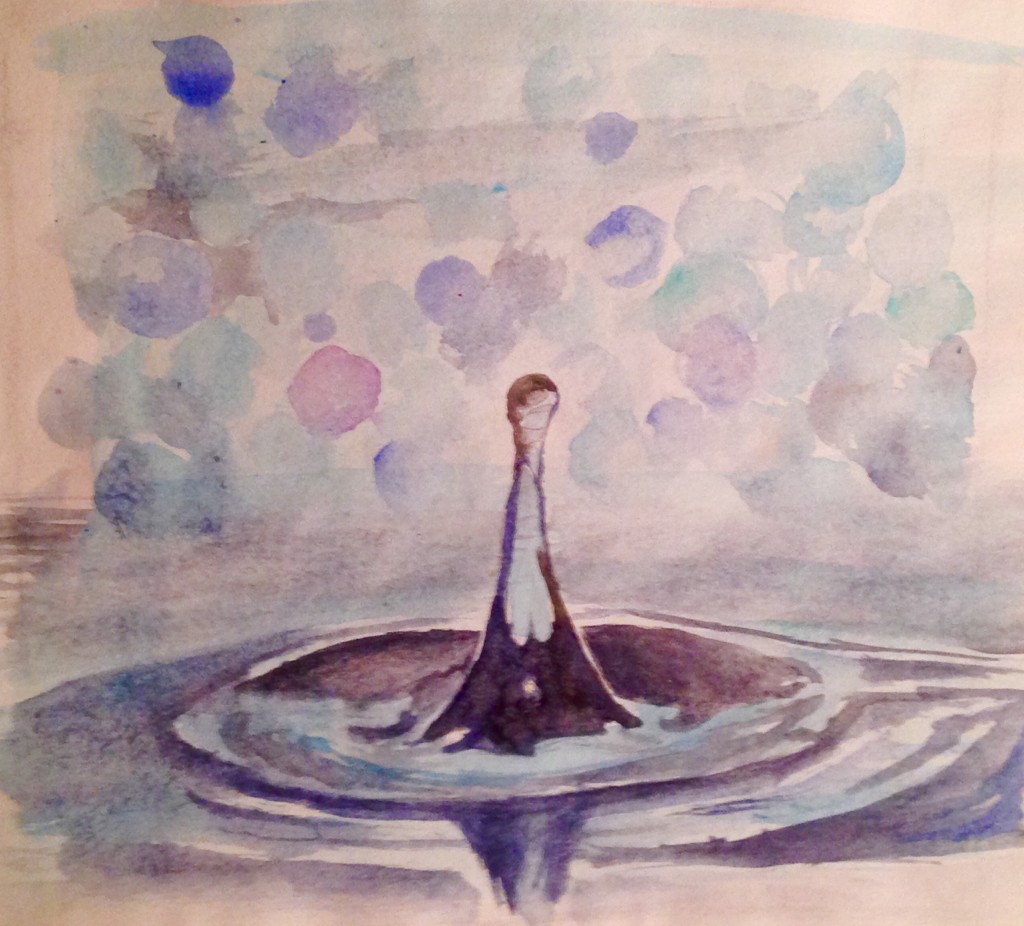 What does a raindrop sound like? I tried to capture it in an image. You can almost hear it, can't you?